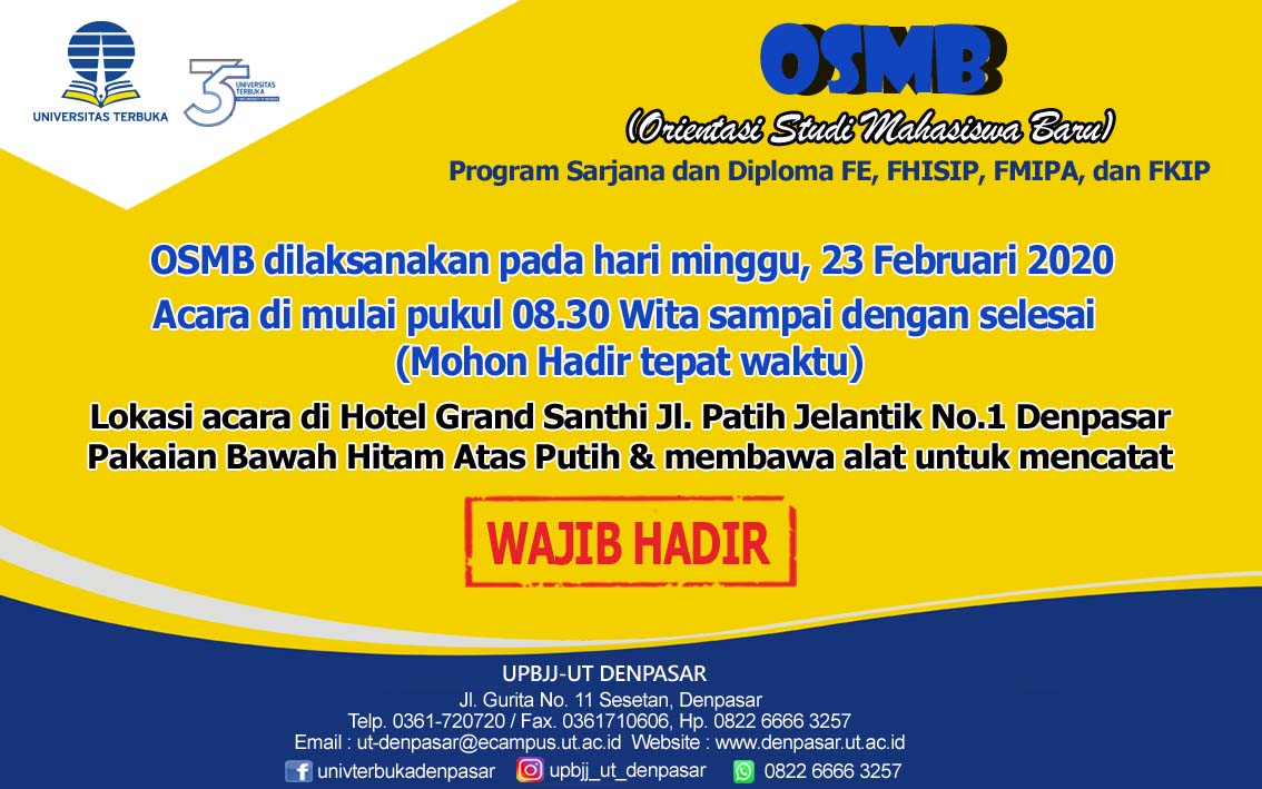 Orientasi Studi Mahasiswa Baru OSMB Program Sarjana Dan Diploma Pada